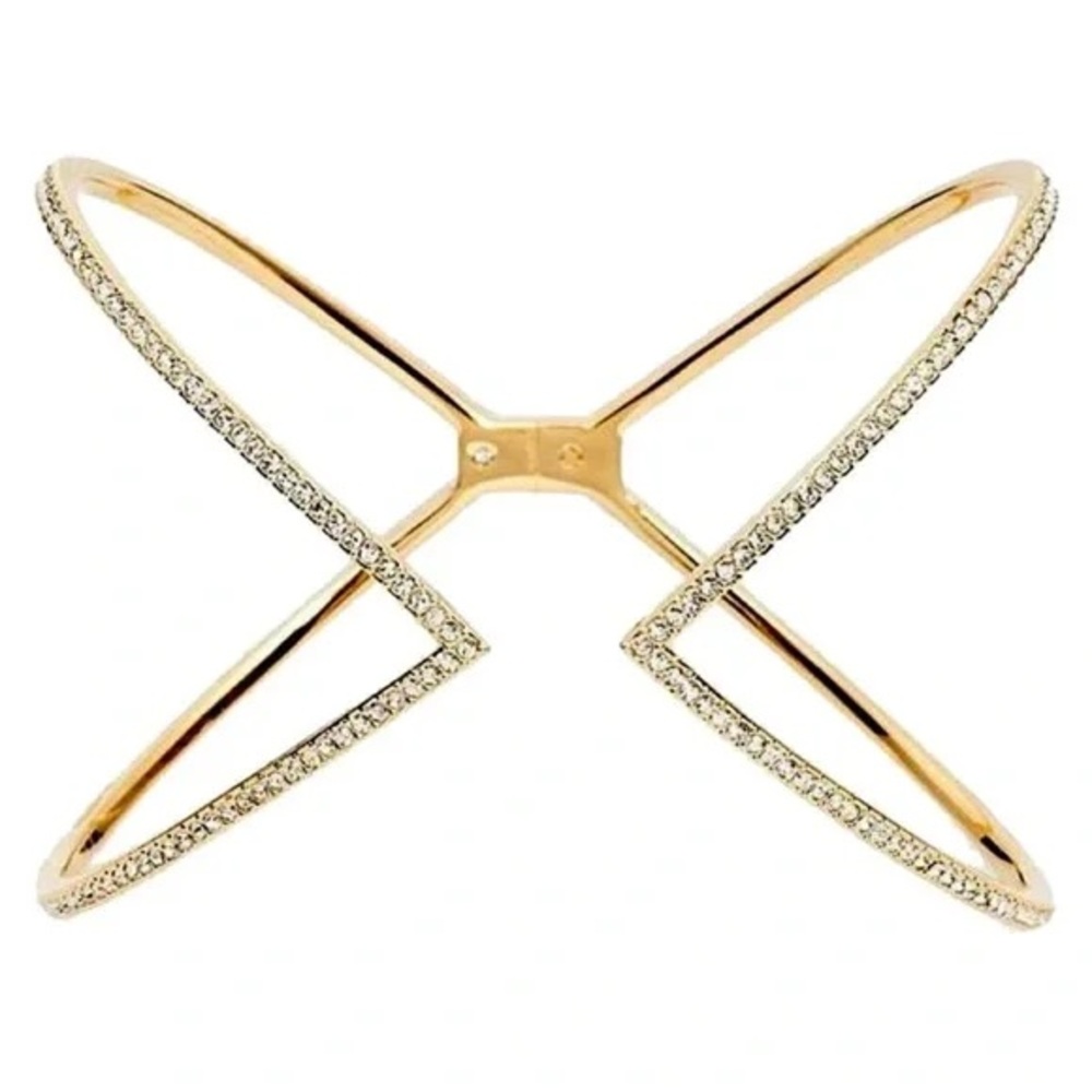 Nadri Starry Night Cuff Bracelet Gold w/ Crystals NWT!